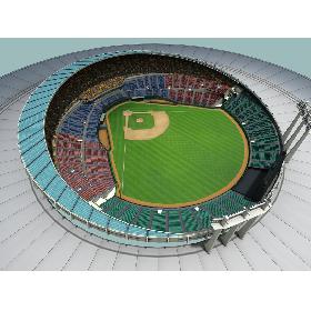 Baseball stadium 3D model